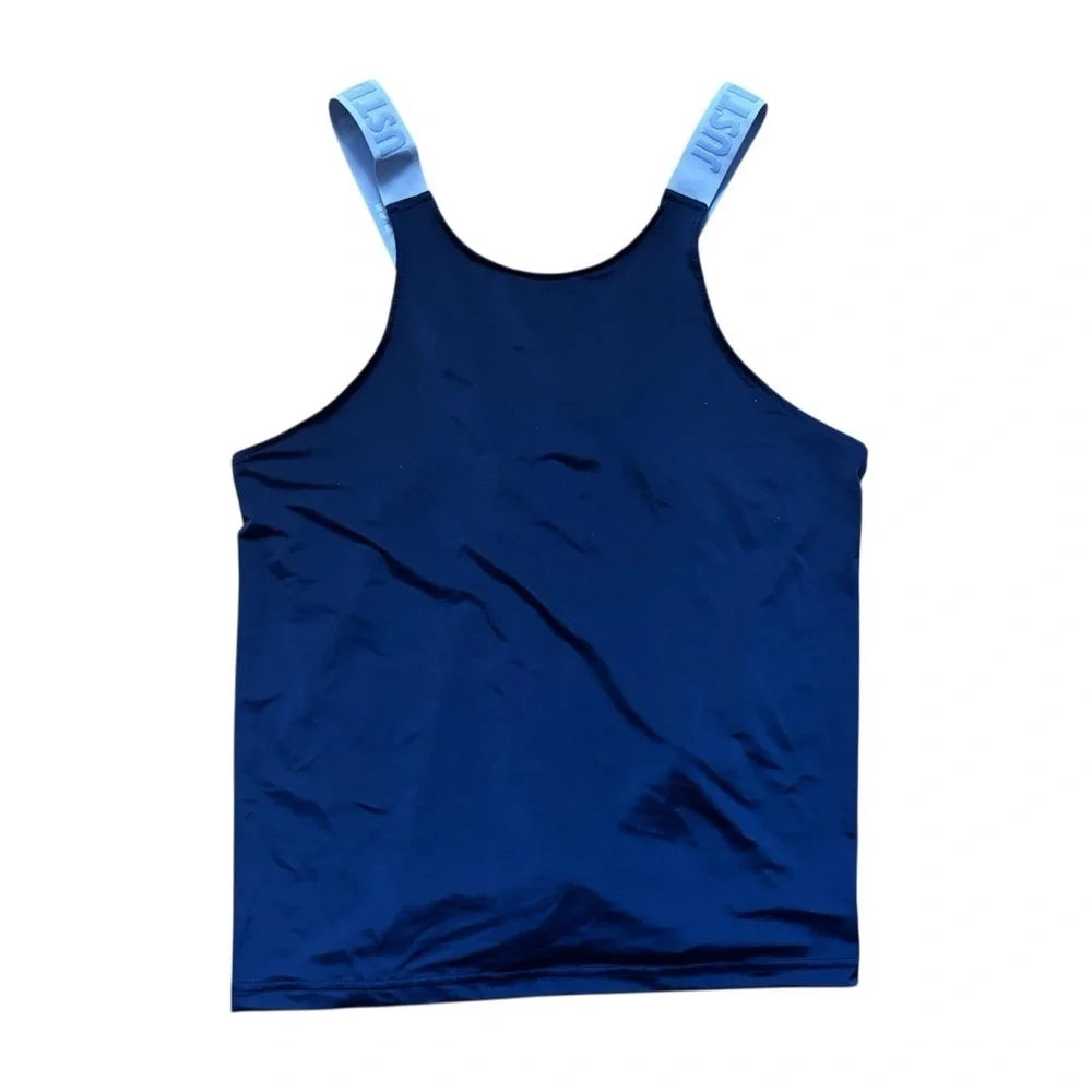 Nike Just Do It Loose Fit Tank Top Womens Size Small Navy Blue Dri-fit Active